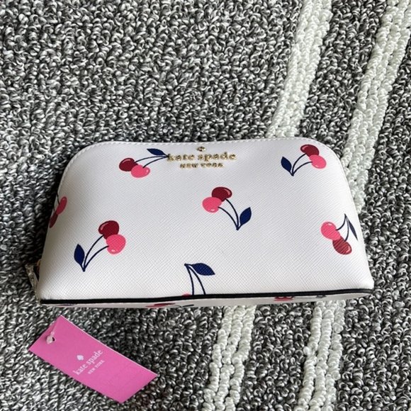 kate spade Handbags - Kate Spade Dancing Cherrie Small Cosmetic Case Cream Multi